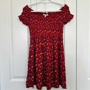 Patrons Of Peace Smocked Floral Mini Dress